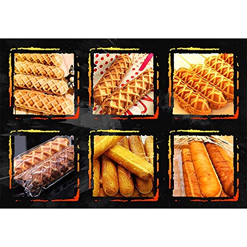 ACAMPTAR Electric Hot Dog Maker - Crispy Corn Dog Waffle Machine with French Muffin & Sausage Sticks - Breakfast Baking Grill for Home Use - UK Plug - Perfect for Parties, Snacks & Quick Meals