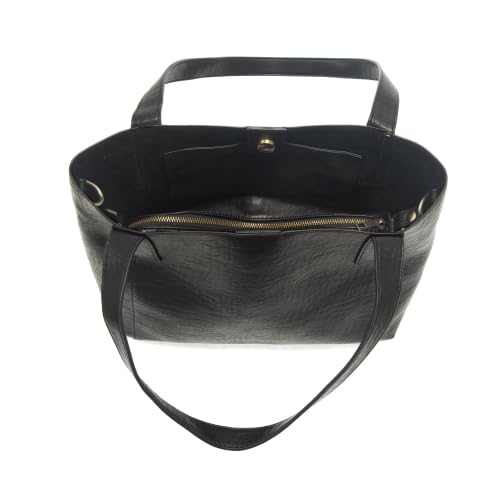 Joy Susan Lottie Medium Tote Bag for Women - Stylish Canvas Shoulder Bag with Zipper Closure - Perfect for Work, Travel & Shopping