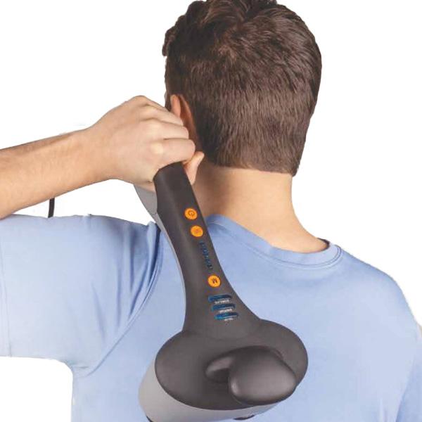 SHARPER IMAGE Dual Head Accupressure Massager for Neck & Back Pain Relief - SMG1104BK - Perfect for Home, Office & Travel Use