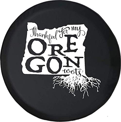 30 Inch Oregon State Roots Tire Cover - Durable Car Wheel Cover for RV, Truck & SUV - Show Home State Pride with Thankful Design
