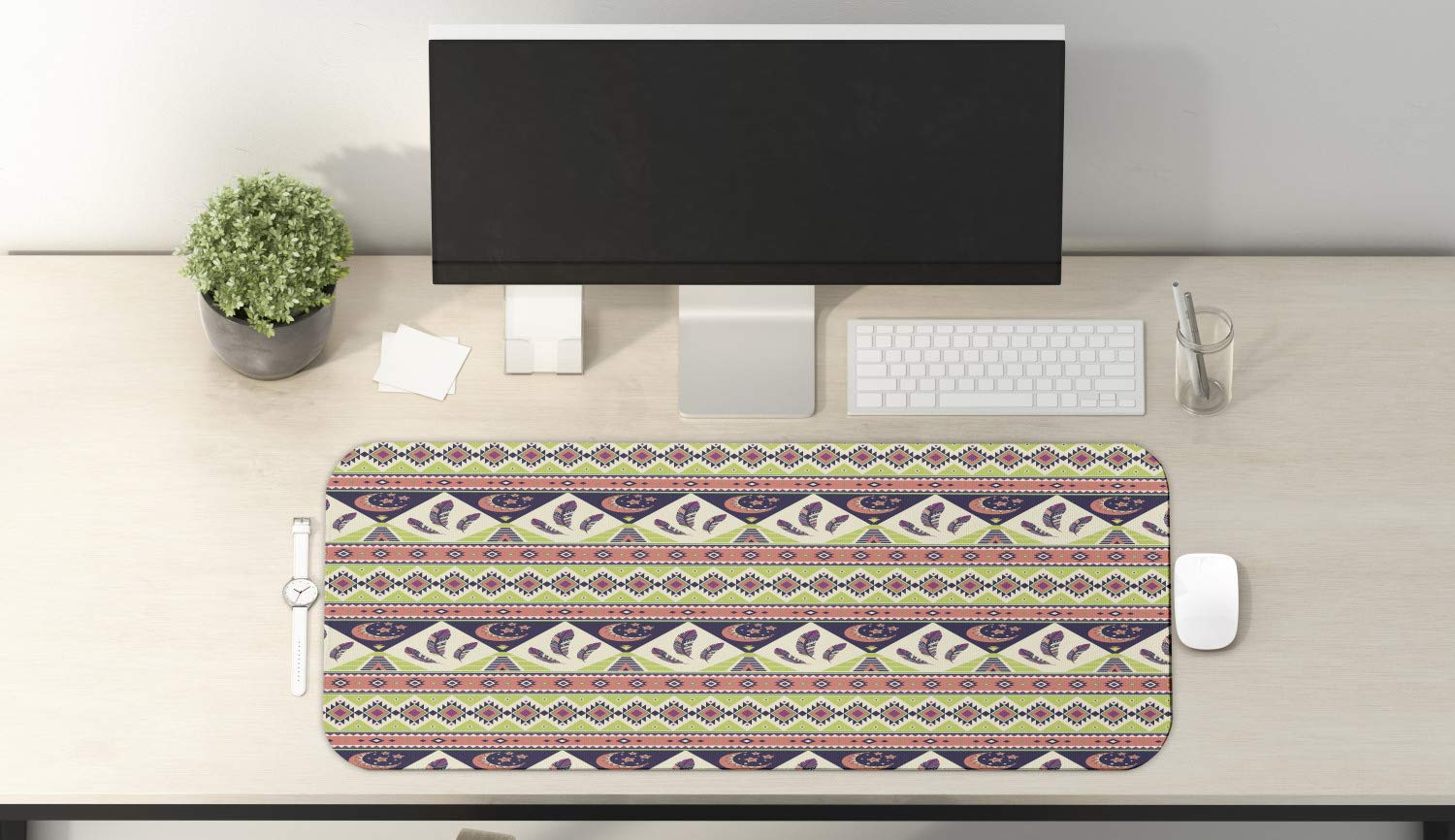 Ambesonne Aztec Bohemian Mouse Pad - Non-Slip Large Gaming Mousepad (31