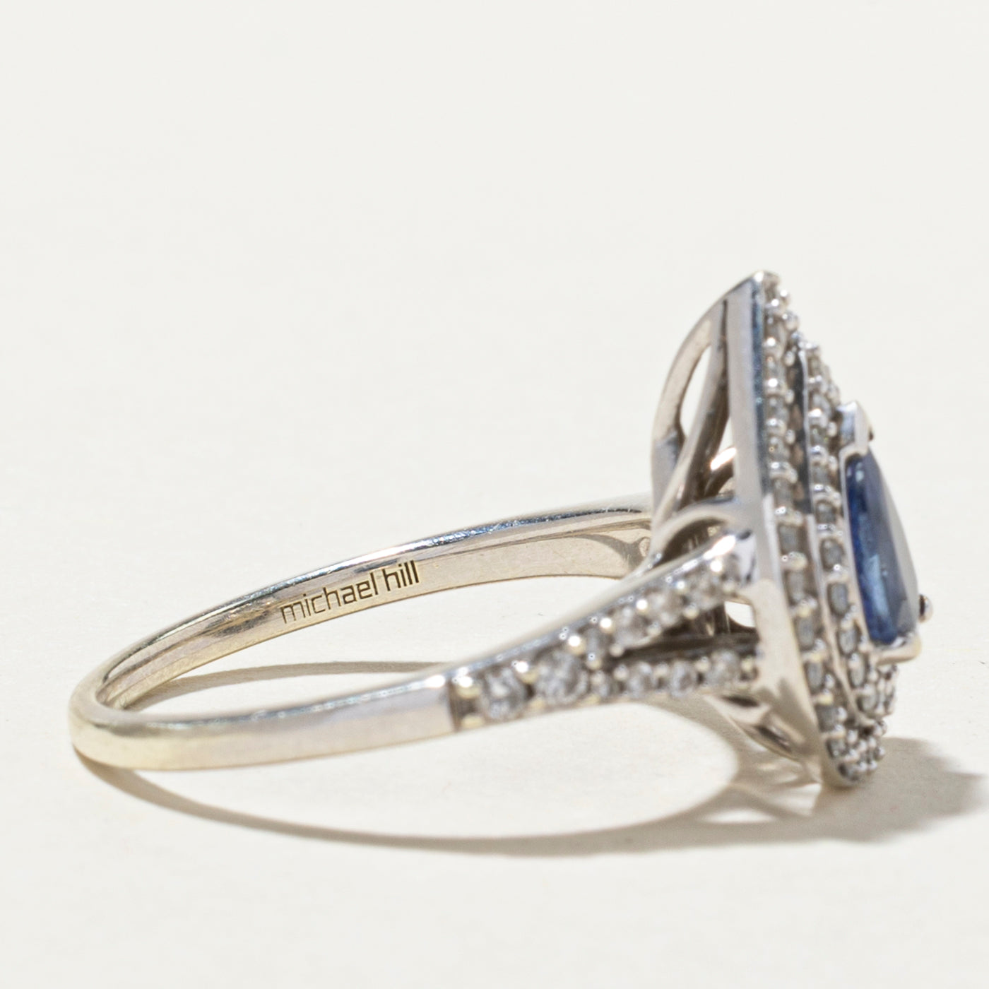 Pear Cut Tanzanite & Diamond Halo Ring | 0.68ct Tanzanite & 0.58ctw Diamond | Size 7.5 | Elegant Engagement & Wedding Ring for Women | Perfect for Proposals, Anniversaries & Special Occasions