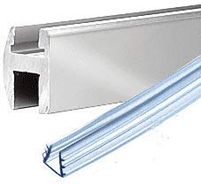 CRL Brite Anodized Deluxe Shower Door Header Kit - 66 Inch Long Aluminum Frame for Bathroom Glass Enclosure - Perfect for Modern Home & Spa Renovations