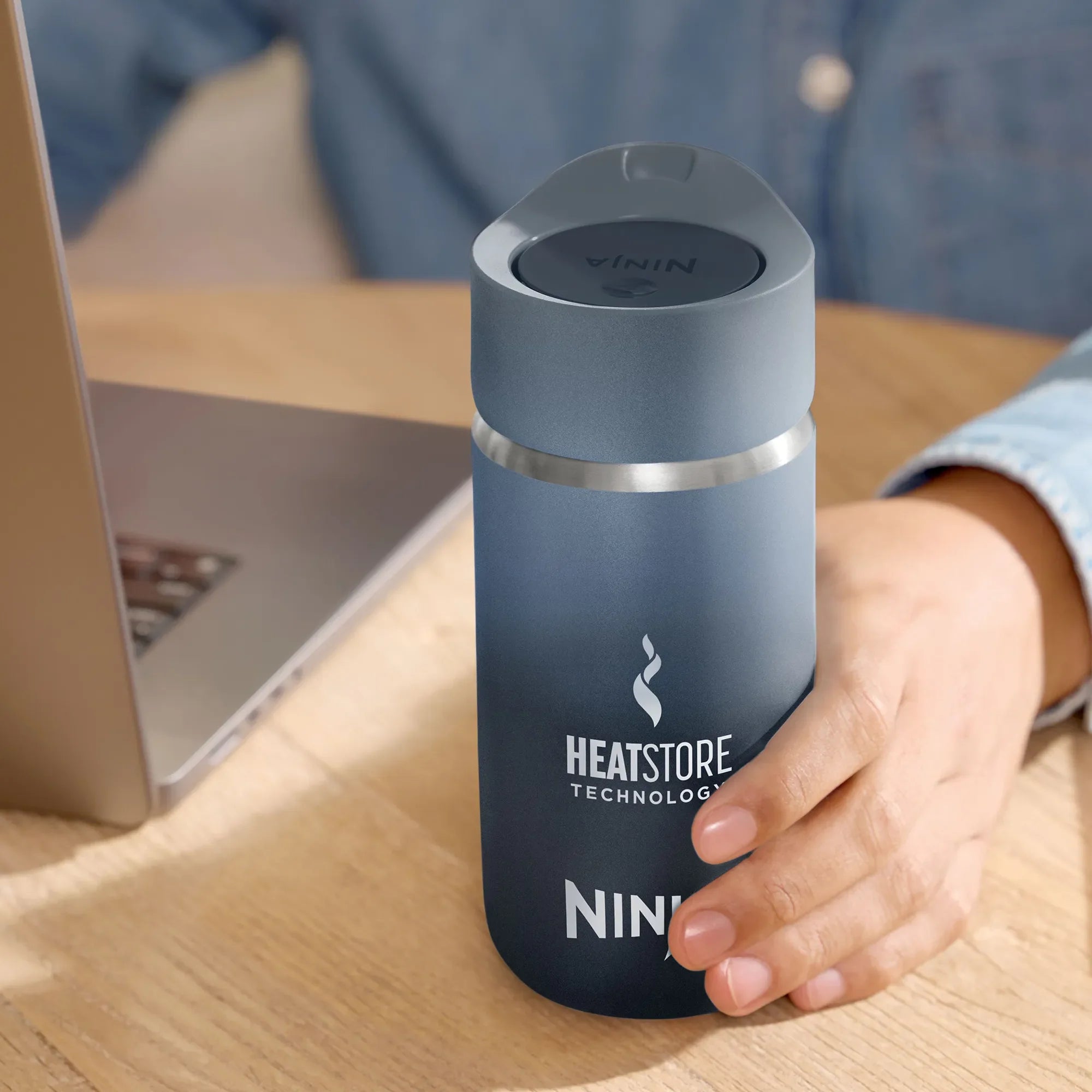 Ninja Sip Perfect 354ml Insulated Stainless Steel Water Bottle - Leak Proof, BPA Free, Keeps Drinks Hot/Cold for 24 Hours - Ideal for Gym, Hiking, Office & Travel