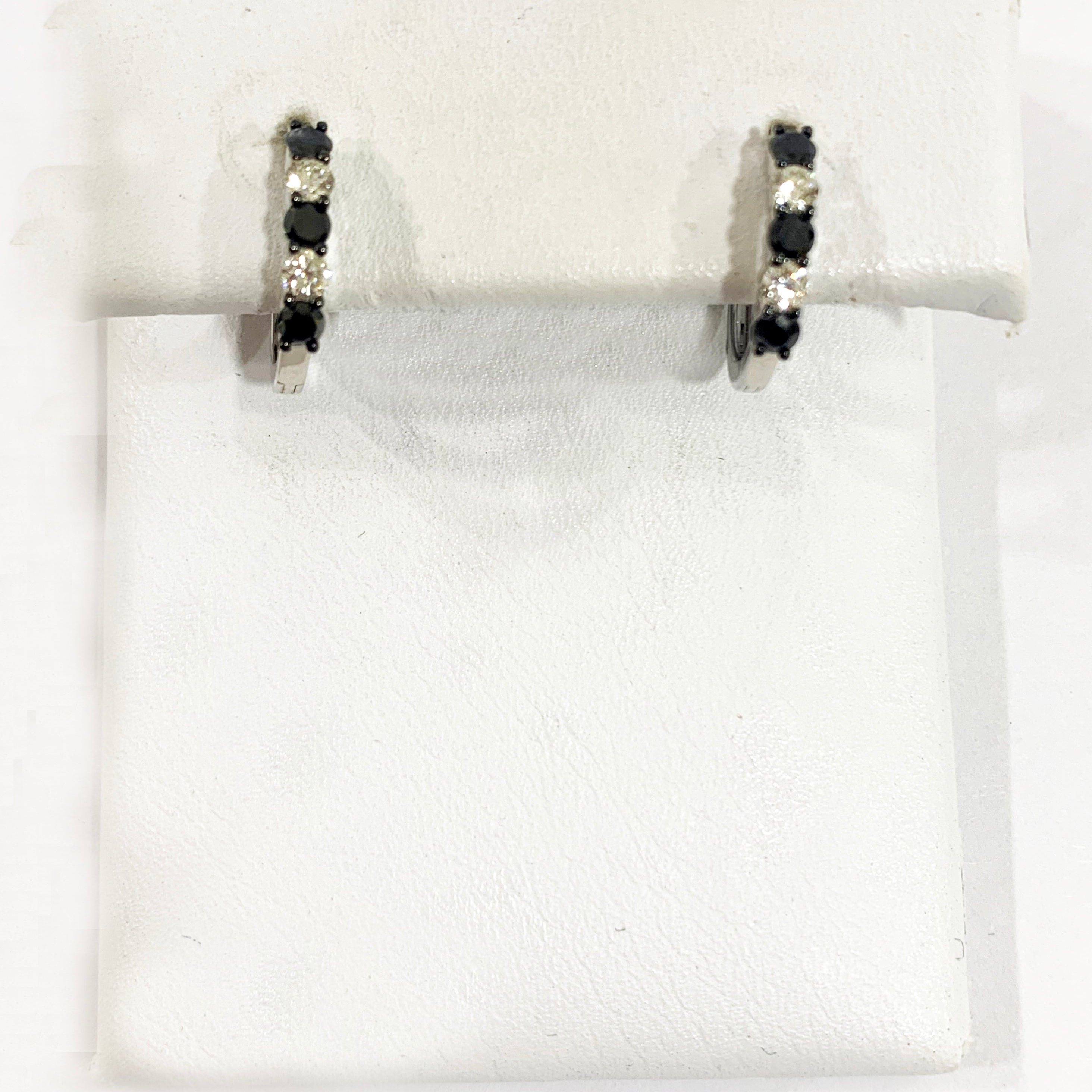 14K White Gold Black Diamond Stud Earrings for Women - Elegant & Hypoallergenic Jewelry Gift for Anniversary, Birthday & Special Occasions
