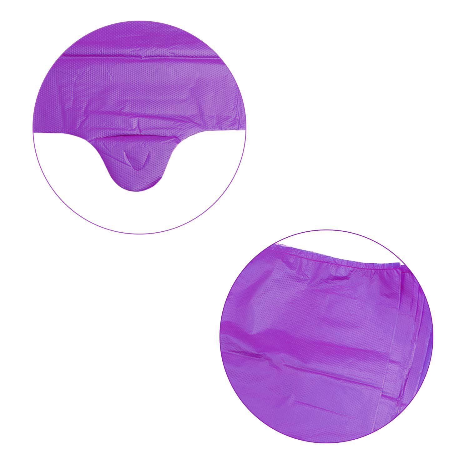 LazyMe Heavy Duty Plastic Grocery Bags with Handles - 12x20 Inch Bulk Shopping Bags for Supermarkets, Restaurants & Retail Stores (100 Pack, Purple) - Perfect for Grocery Shopping, Takeout Orders & Retail Packaging