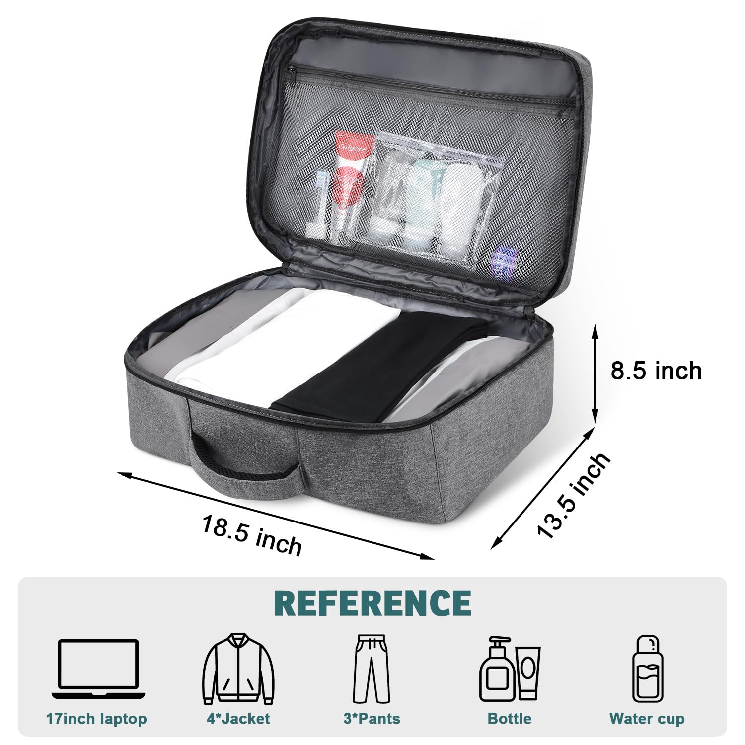 Waterproof Travel Backpack for Women & Men with Laptop Compartment - Lightweight Carry On Backpack for Business Travel, Hiking, Gym & Daily Use (Grey) - Perfect for Commuting, Weekend Trips & Outdoor Adventures
