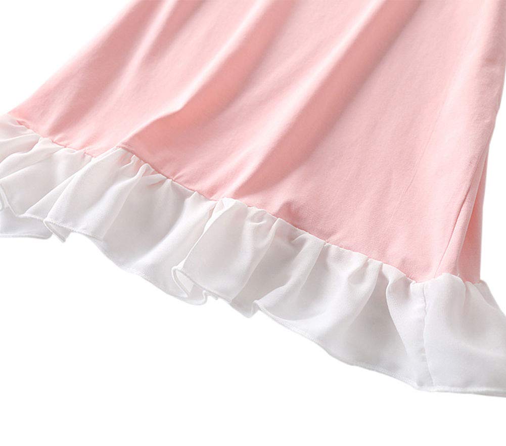 Little Girls Princess Nightgown Toddler Summer Sleepwear - Short Sleeve Pajama Dresses for Kids | Perfect for Bedtime, Sleepovers & Summer Comfort