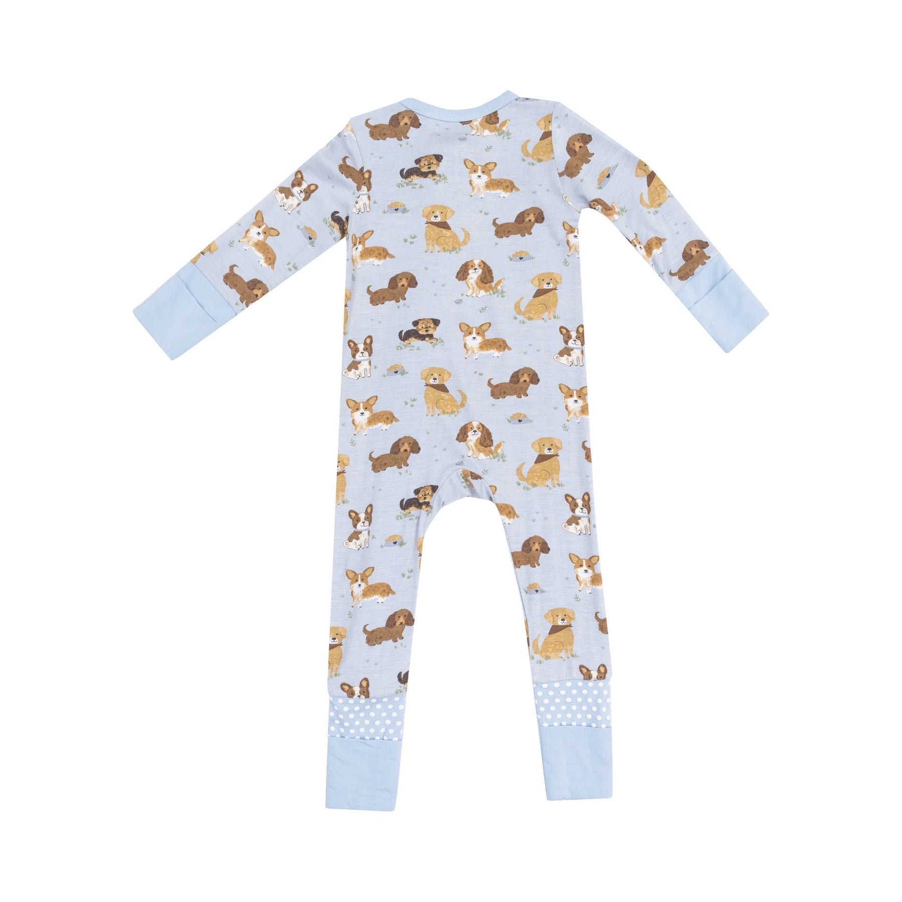 Blue Best Friend Dogs Zipper Romper - Cute Dog Onesie for Small & Medium Breeds - Perfect for Pet Costume Parties & Photo Shoots