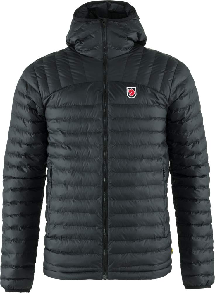 Fjallraven Men's Expedition Lätt Hoodie - Lightweight Outdoor Jacket for Hiking, Camping & Travel - Water-Resistant Fleece Pullover with Hood