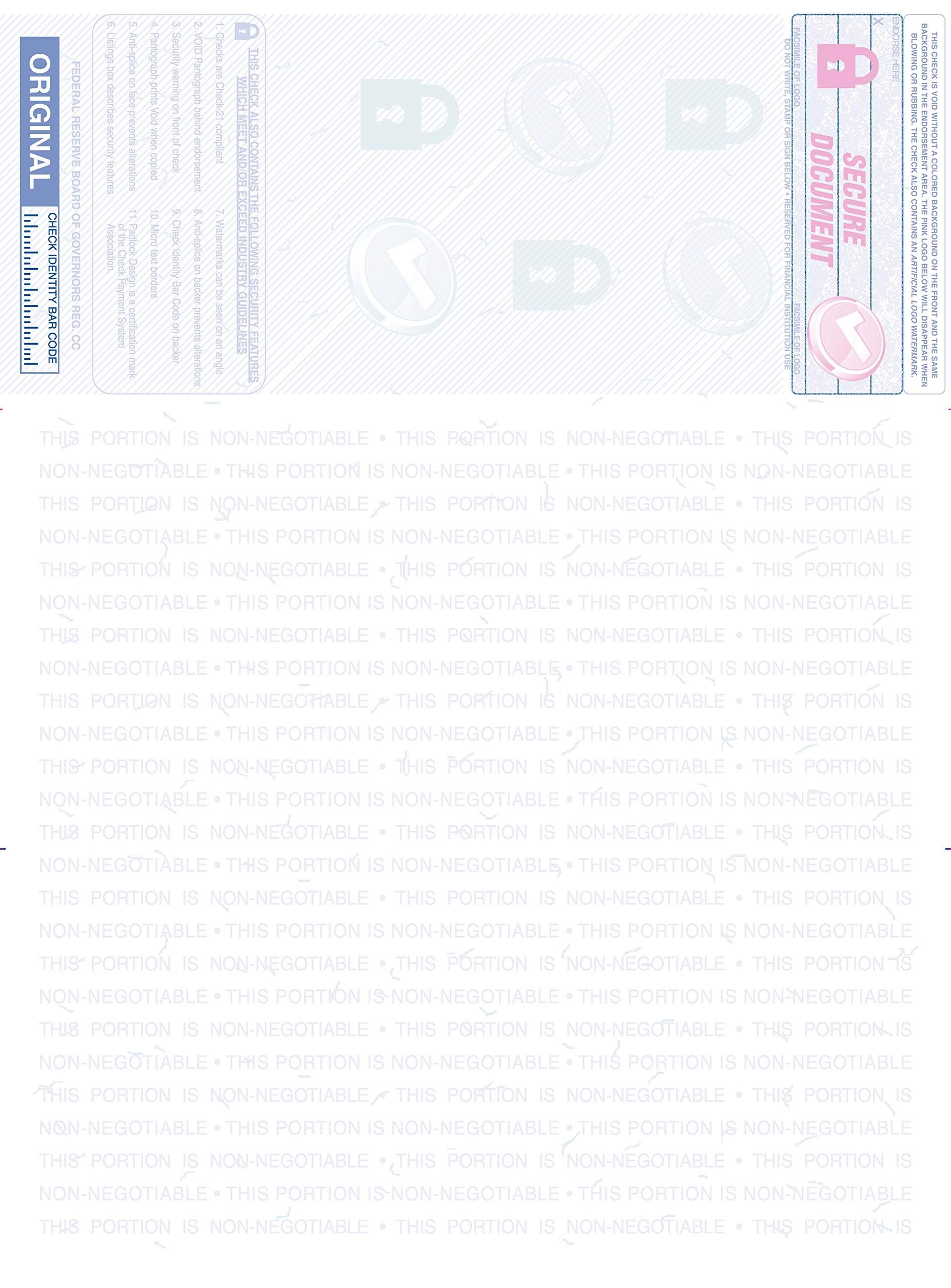 ABC Computer Checks Compatible with QuickBooks - Top-Tear Check Printing, Purple Linen Design (1000 Sheets) | Perfect for Small Business Accounting & Office Check Processing