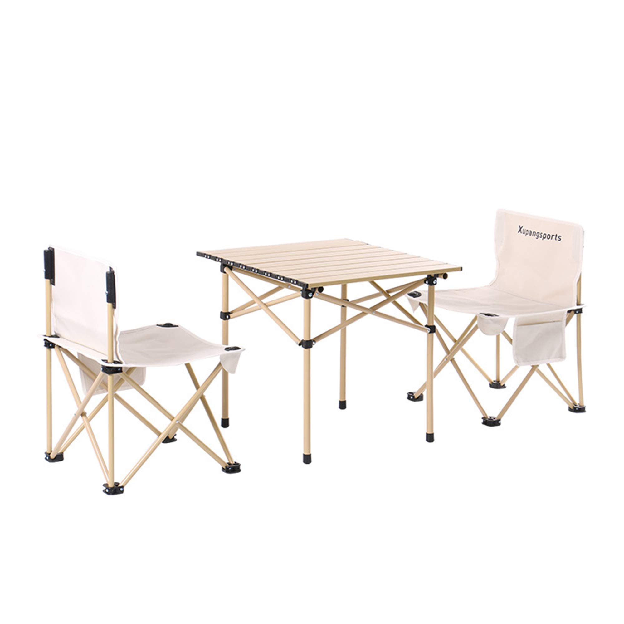 Foldable Camping Table and Chair Set - Lightweight Aluminum Alloy Portable Outdoor Furniture for Picnic, Beach, Hiking & BBQ | Compact Folding Design for Travel, Cooking & Fishing Adventures