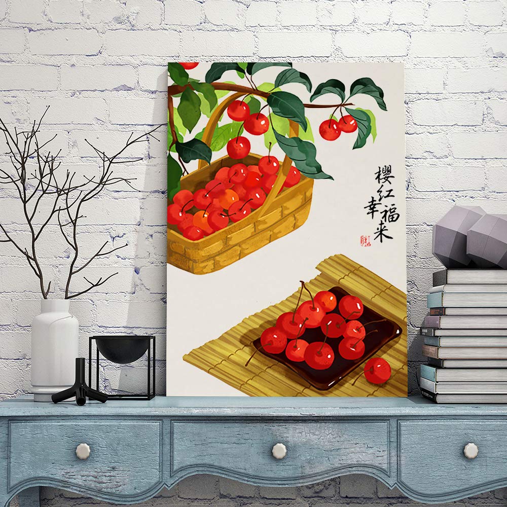 Wall26 Classical Fruit Canvas Wall Art - 16x24 Inches Framed Prints for Bedroom, Living Room, Kitchen & Office Decor