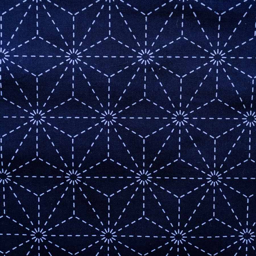 Premium Sashiko Cotton Fabric by the Yard - Japanese Stitching Fabric for Quilting, Embroidery & DIY Crafts - Perfect for Home Decor, Bags & Clothing Projects