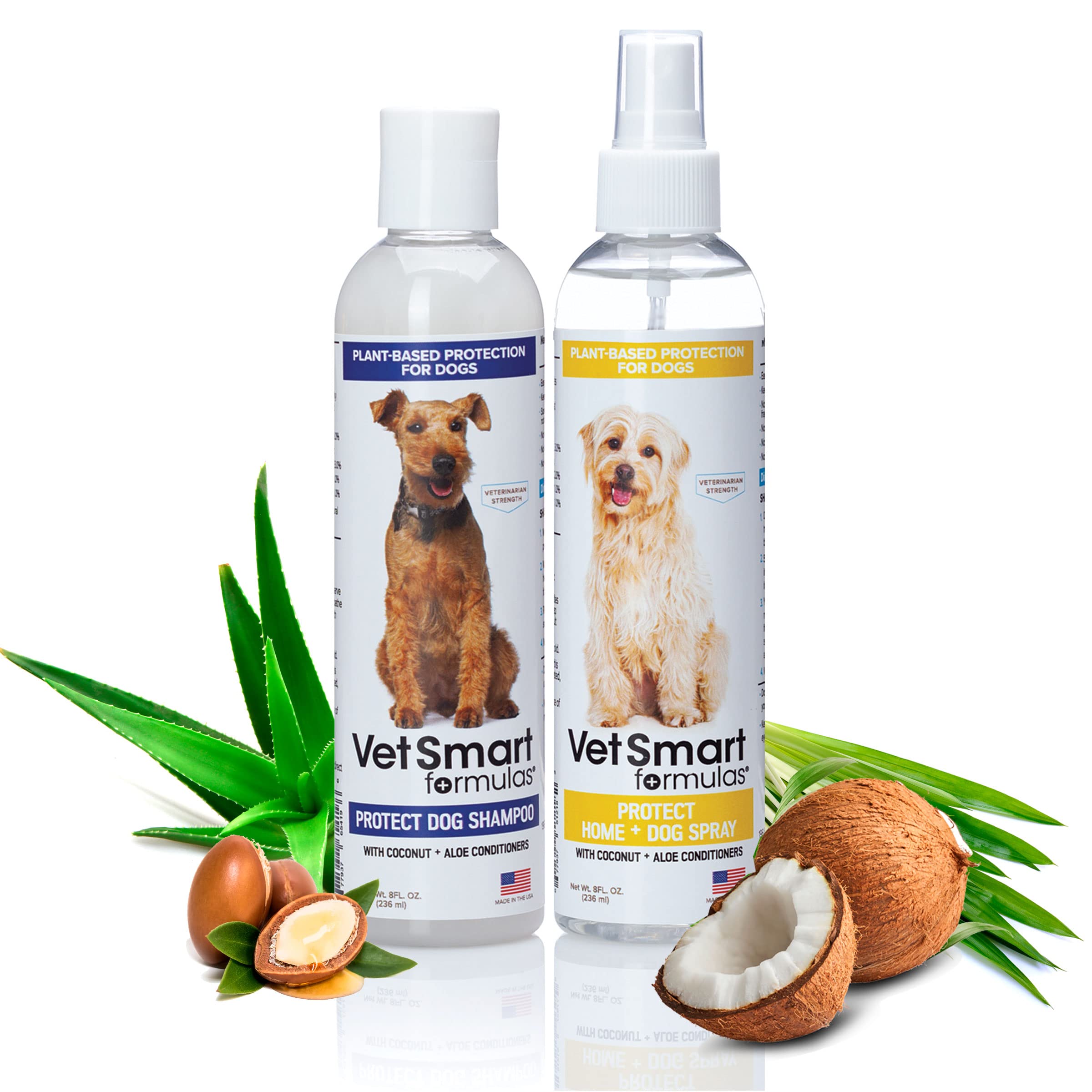 Natural Dog Shampoo & Spray for Itchy Skin Relief - Plant-Based Formula with Essential Oils to Stop Scratching & Hot Spots | Made in USA | Perfect for Bath Time & Allergy Relief