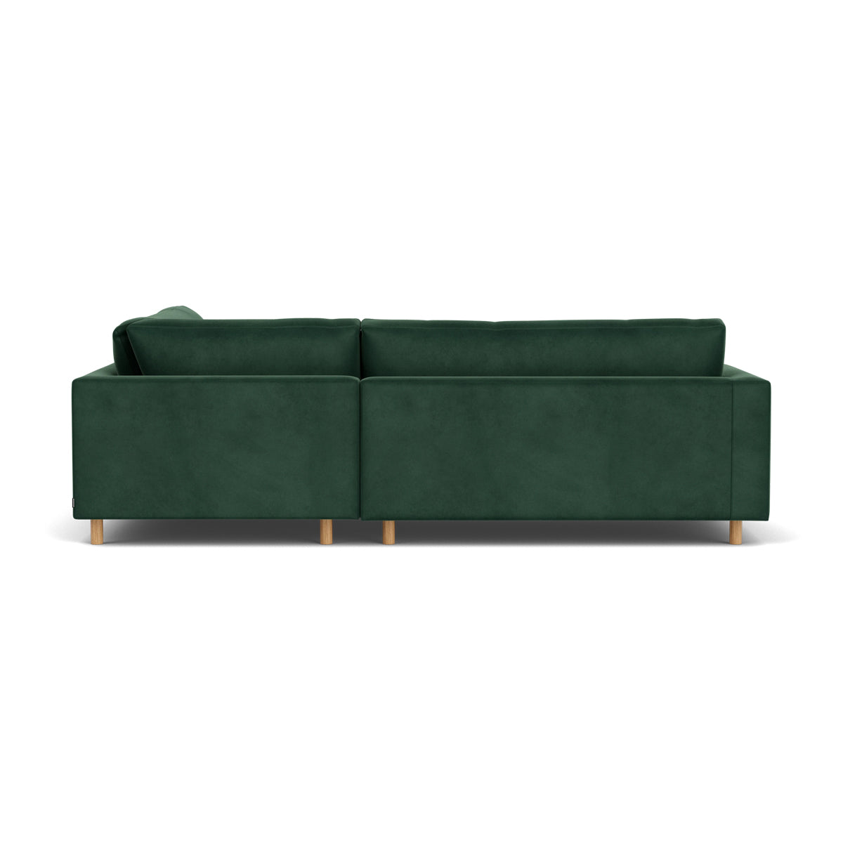 Douglas Velvet Right Corner Sofa - Modern L-Shaped Sectional Couch for Living Room, Lounge & Home Theater - Soft Upholstered Fabric Sofa with Comfortable Seating (Gray)