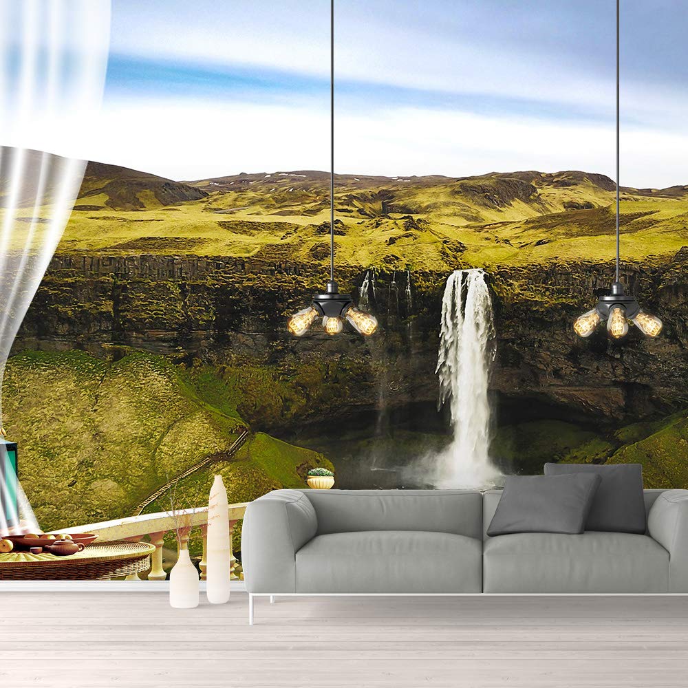 IDEA4WALL Removable Peel and Stick Wallpaper - 66x96 Inches Large Wall Mural for Bedroom, Living Room, Nursery | Balcony View Design | Easy DIY Home Decor for Renters & Homeowners