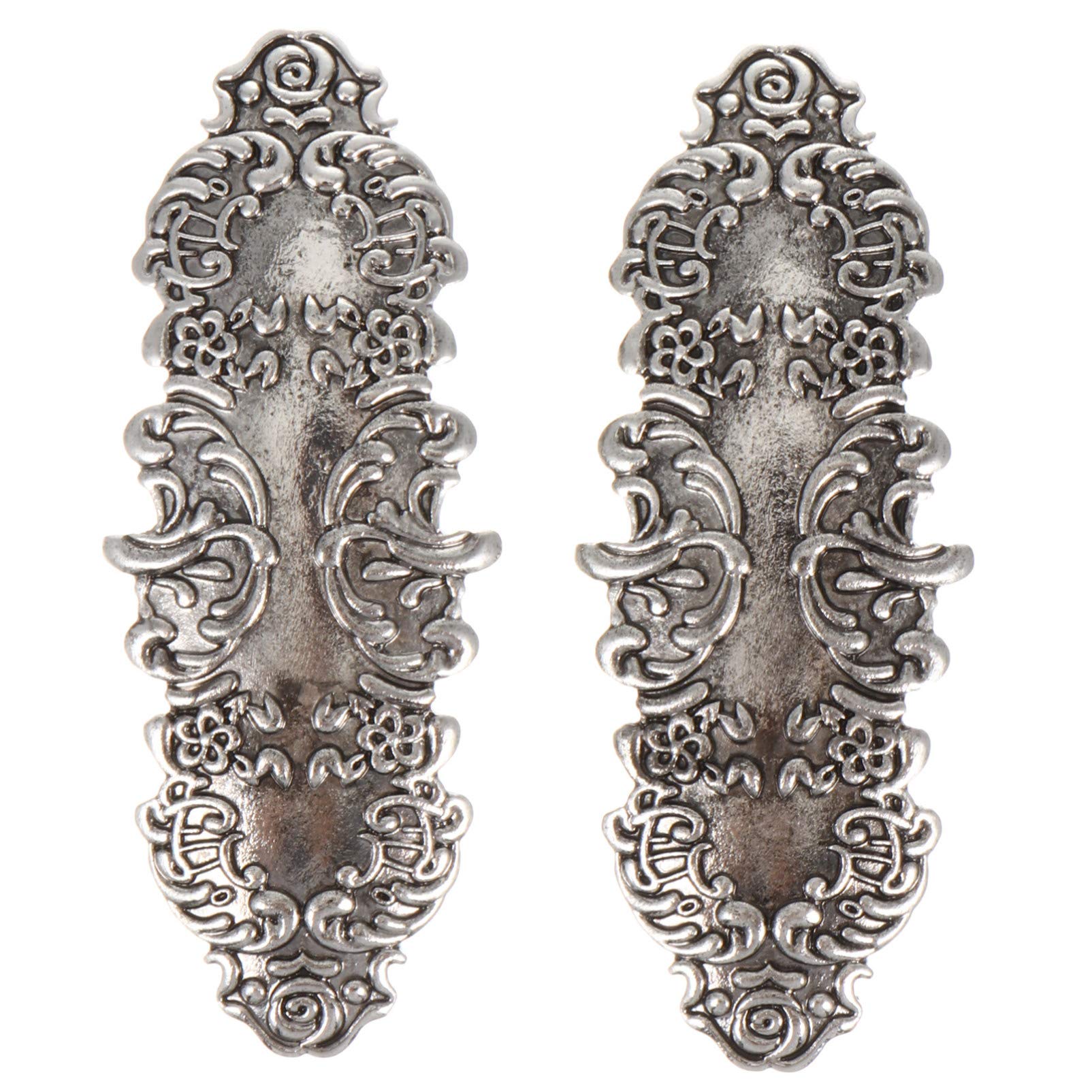 2pcs Vintage Spring Clip Ponytail Hairpins - Retro Large Hair Barrettes, Alloy Hair Clips for Women, Decorative Hair Accessories | Perfect for Weddings, Parties, and Everyday Styling