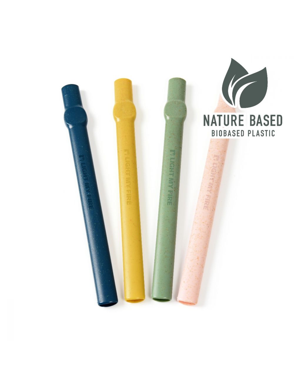 Light My Fire ReStraw BIO 4 Pack - Reusable Biodegradable Straws for Camping, Travel & Home Use - Eco-Friendly Drinking Straws for Smoothies, Cocktails & Beverages