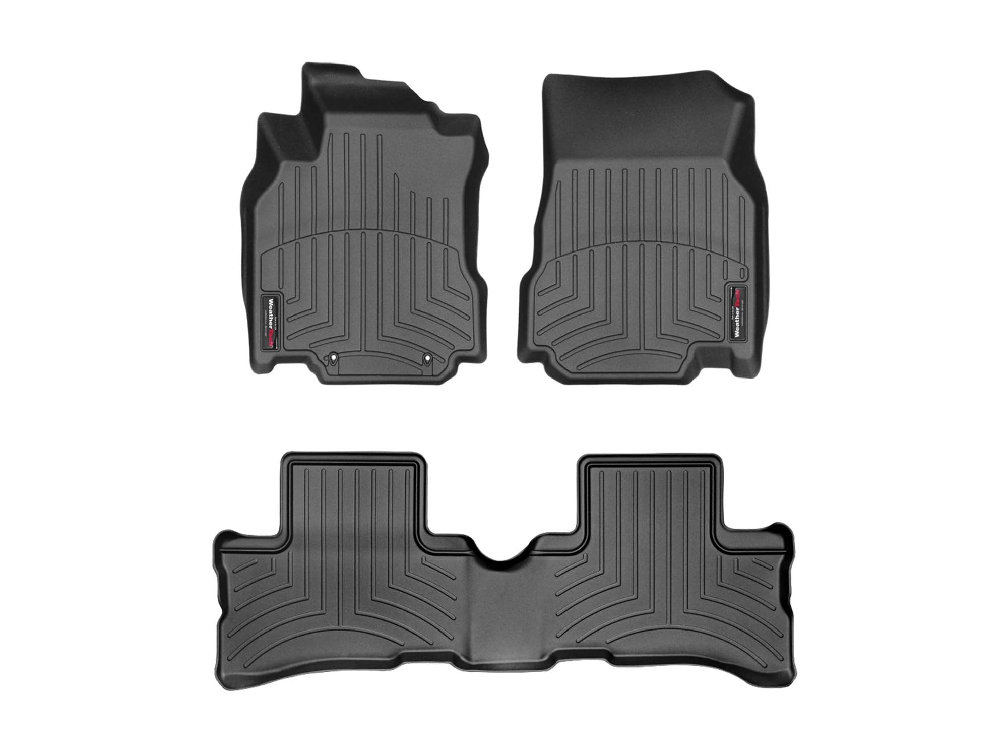 WeatherTech Custom Fit All-Weather Floor Mats for Nissan Cube - 1st & 2nd Row (44261-1-2), Black - Perfect for Rain, Snow & Mud Protection - Car Accessories for Daily Commute & Road Trips