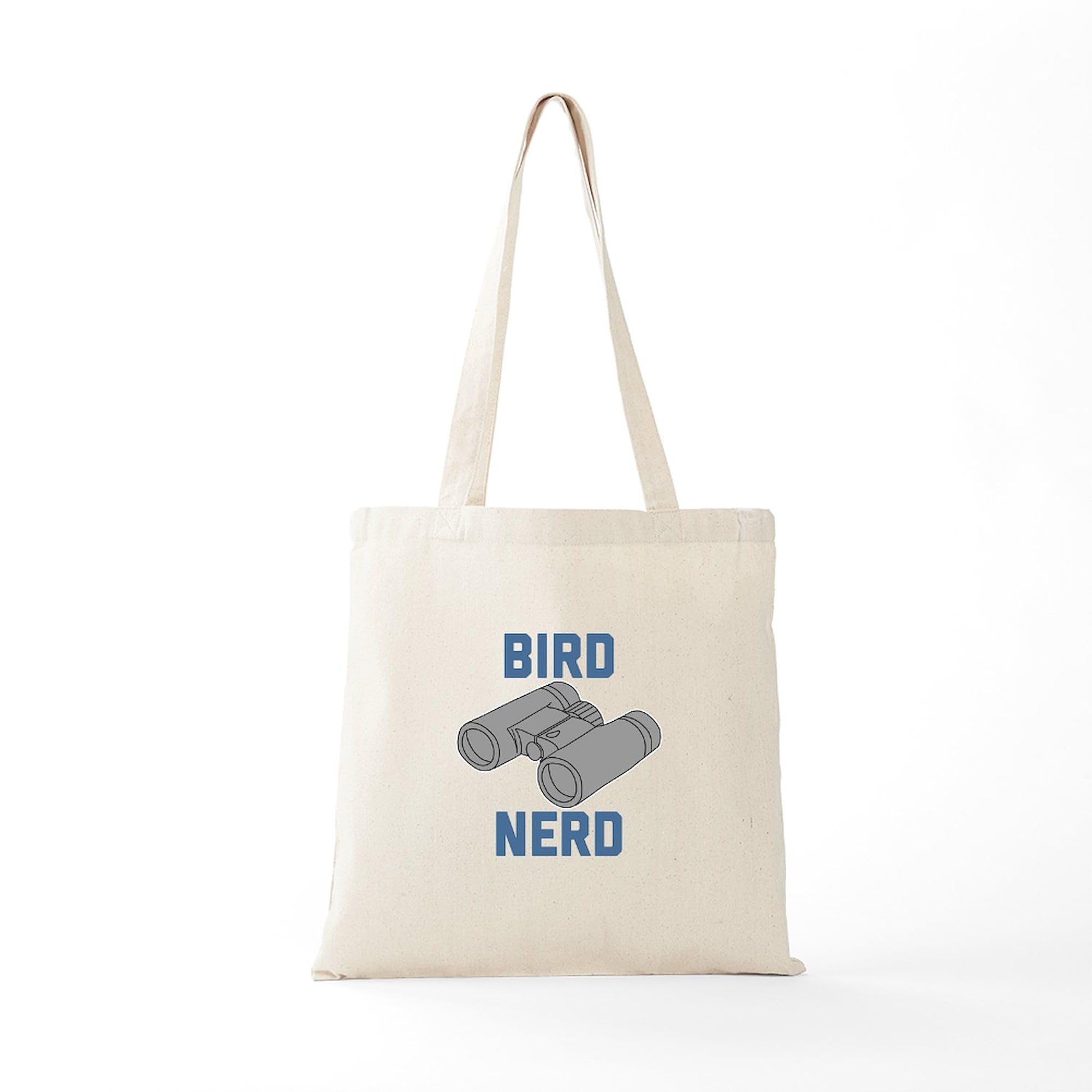 Bird Nerd Tote Bag - Natural Canvas Reusable Shopping Bag for Groceries, Books & Everyday Use | Eco-Friendly Cotton Tote for Bird Lovers & Nature Enthusiasts
