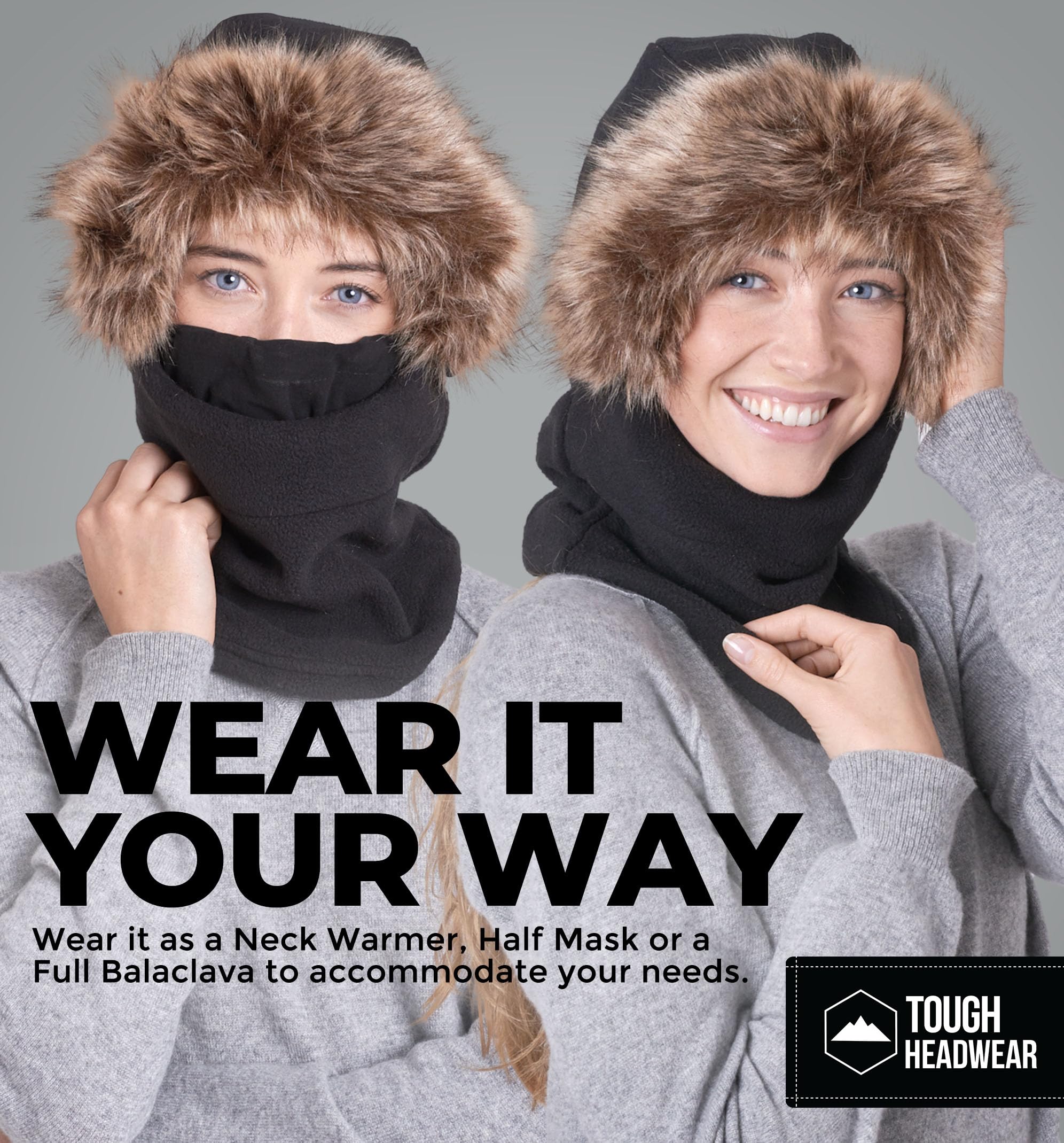 Warm Fleece Balaclava Ski Mask for Men & Women - Windproof Winter Face Cover for Extreme Cold Weather - Perfect for Skiing, Snowboarding & Outdoor Activities