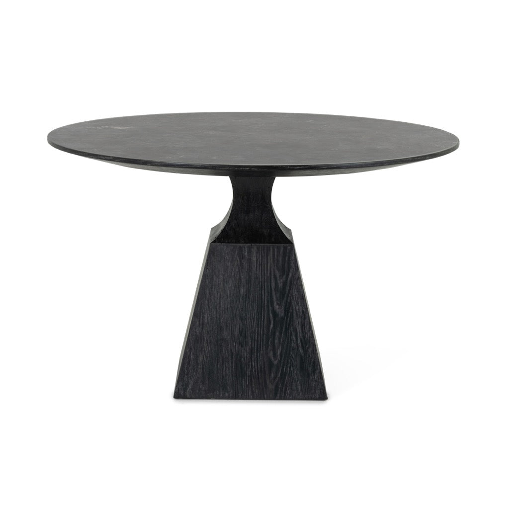 Sargon Dining Table - Modern Bluestone Top for Kitchen & Dining Room - Perfect for Family Gatherings & Dinner Parties