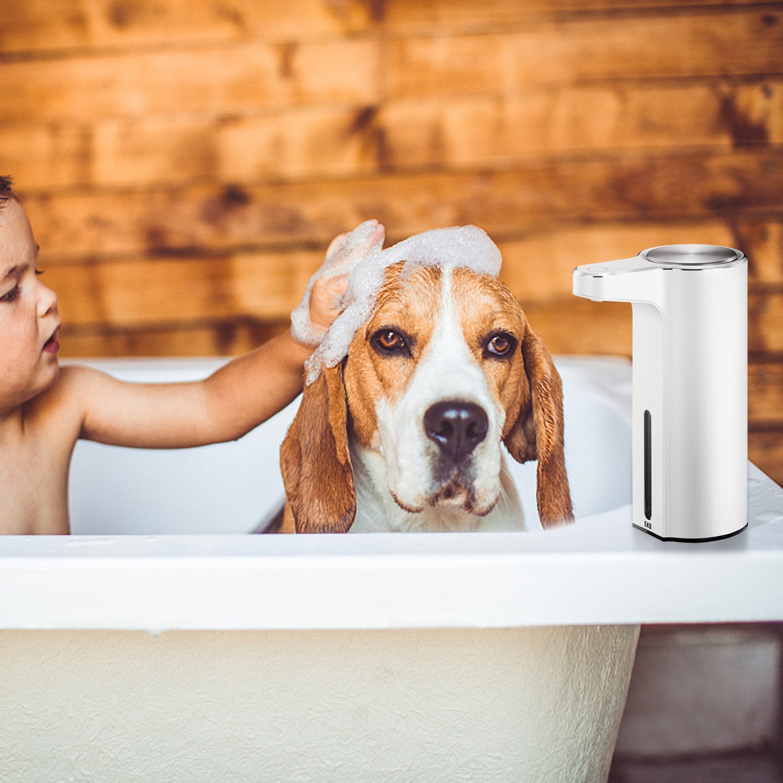 Smart Automatic Foam Soap Dispenser - Touchless, USB Rechargeable, White - Perfect for Kitchen, Bathroom & Office Hygiene