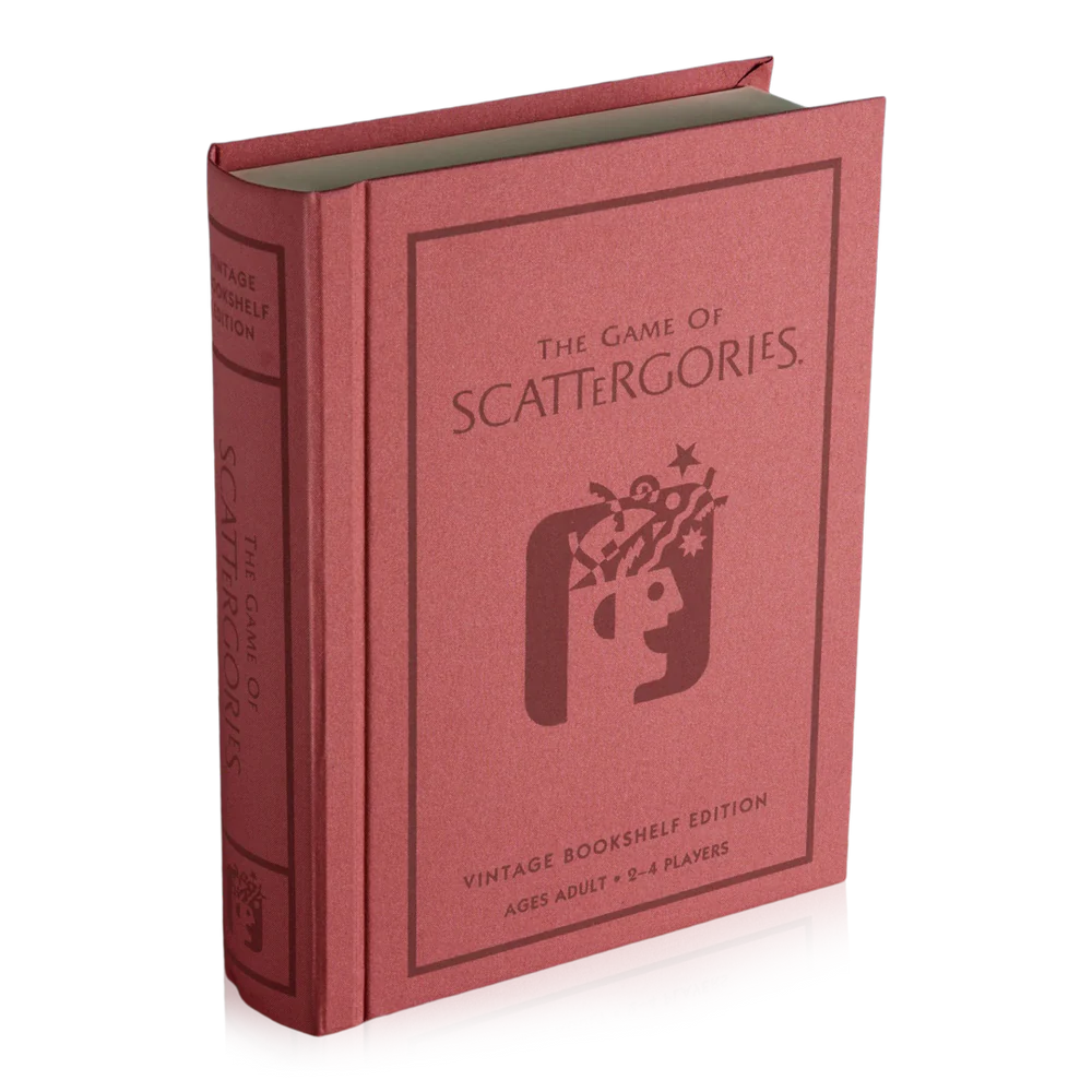 WS Game Co. Scattergories Vintage Bookshelf Edition - Classic Word Category Board Game for Family Game Night & Party Entertainment