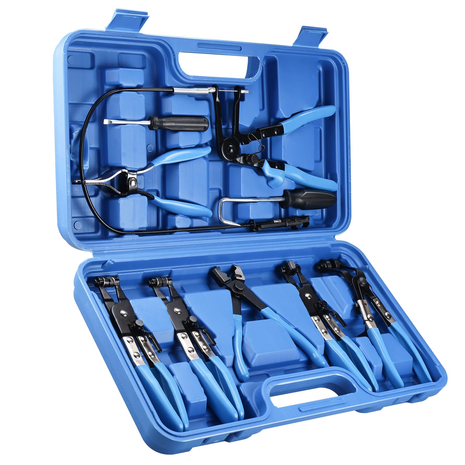 9pcs Hose Clamp Pliers Set - Universal Automotive Tool for Fuel/Oil/Water Hoses - DIY & Mechanic Use