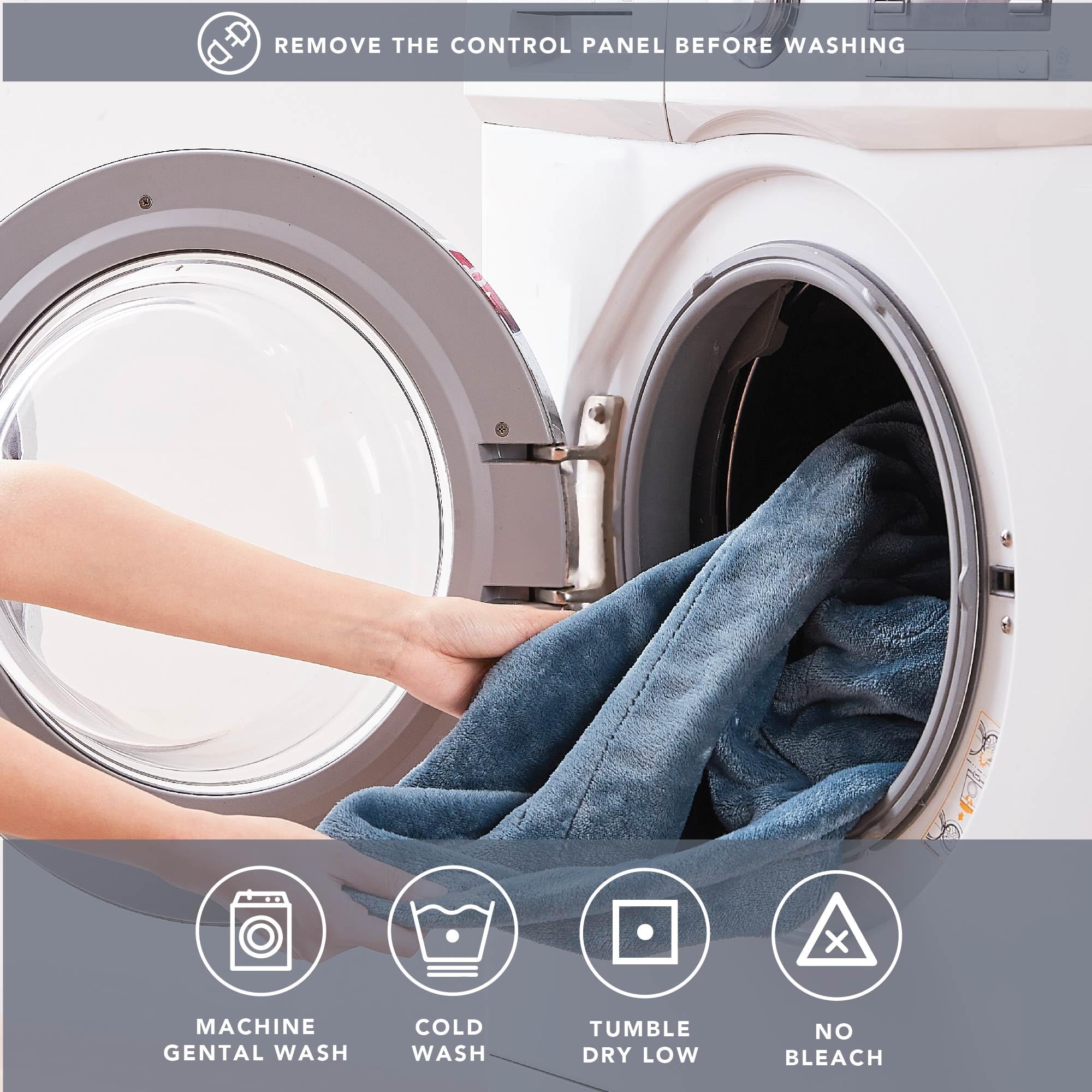 Degrees of Comfort Fuzzy Sherpa Plush Heated Electric Blanket for Full Size Bed - 20 Heat Settings with Controller, 1-10 Hour Auto Shut Off, Machine Washable (80