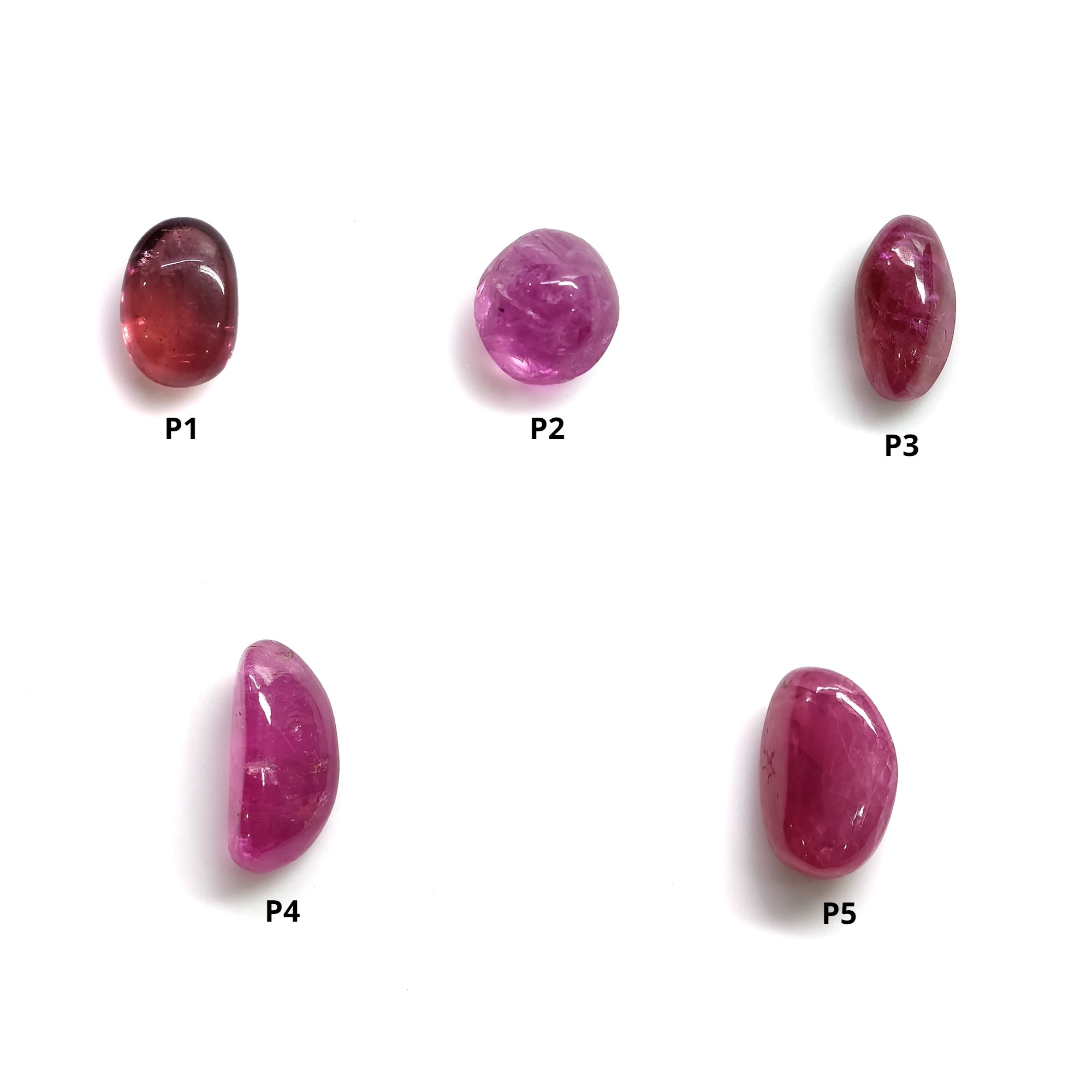 Natural Untreated Burmese Ruby Gemstone Cabochon - Unheated Raw Ruby Stone for Jewelry Making, Healing Crystals & Meditation (Irregular Tumbled Shape)