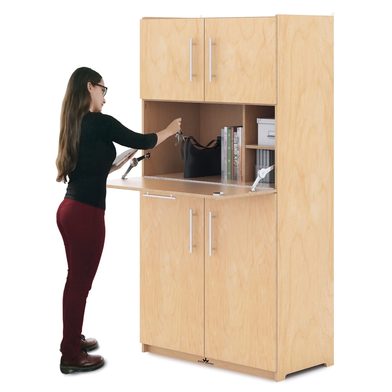 Teachers Workstation Cabinet - Adjustable Classroom Storage Organizer with Lockable Drawers for School Supplies, Books & Teaching Materials | Perfect for Elementary Classrooms, Homeschooling & Teacher Offices