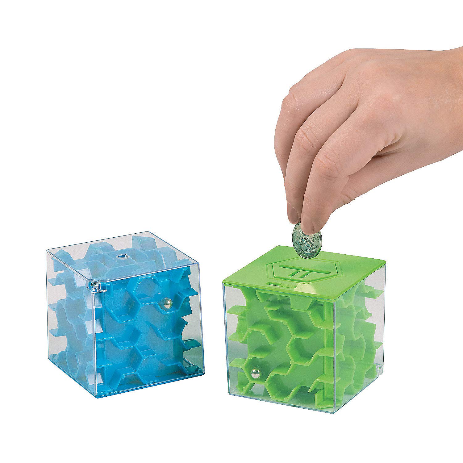Fun Express Money Maze Box - 6 Piece Educational Toy Set for Kids - Perfect for Learning Counting & Money Skills at Home or Classroom