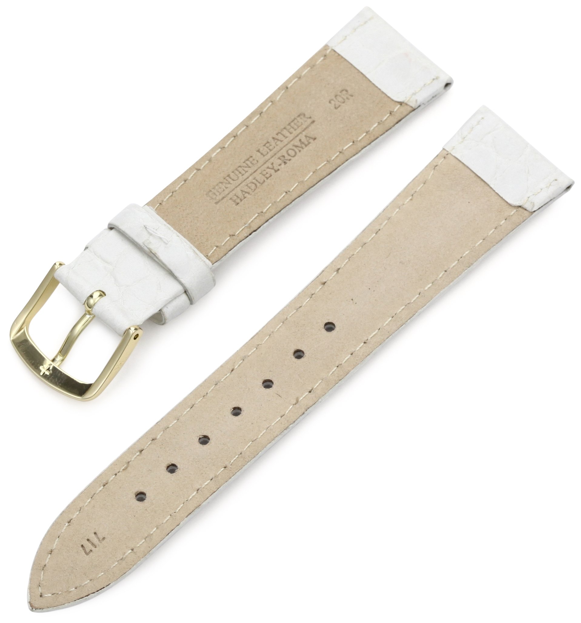 Hadley-Roma Genuine Leather Watch Band for Men - MSM717LA 180 Replacement Strap | Durable & Comfortable Watch Accessory for Business, Casual & Everyday Wear