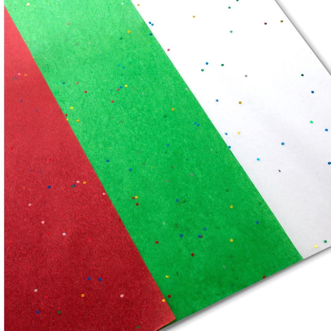 Festive Christmas Tissue Paper for Gift Wrapping - 50 Sheets Bulk Pack (20