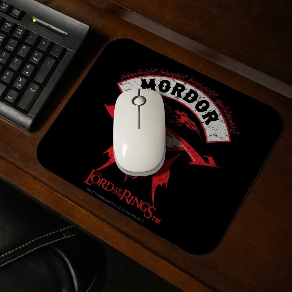 Lord of The Rings Mordor Themed Low Profile Thin Gaming Mouse Pad - Perfect for PC, Laptop & Office Work