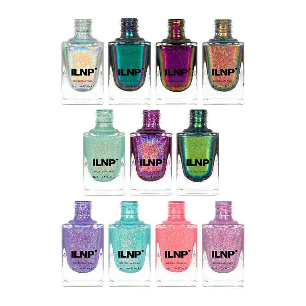 ILNP Spring 2014 Holographic Nail Polish Set - 6 Pack Long Lasting Nail Lacquer with Rainbow Effect for Manicure & Pedicure | Perfect for Spring Parties, Weddings & Special Occasions