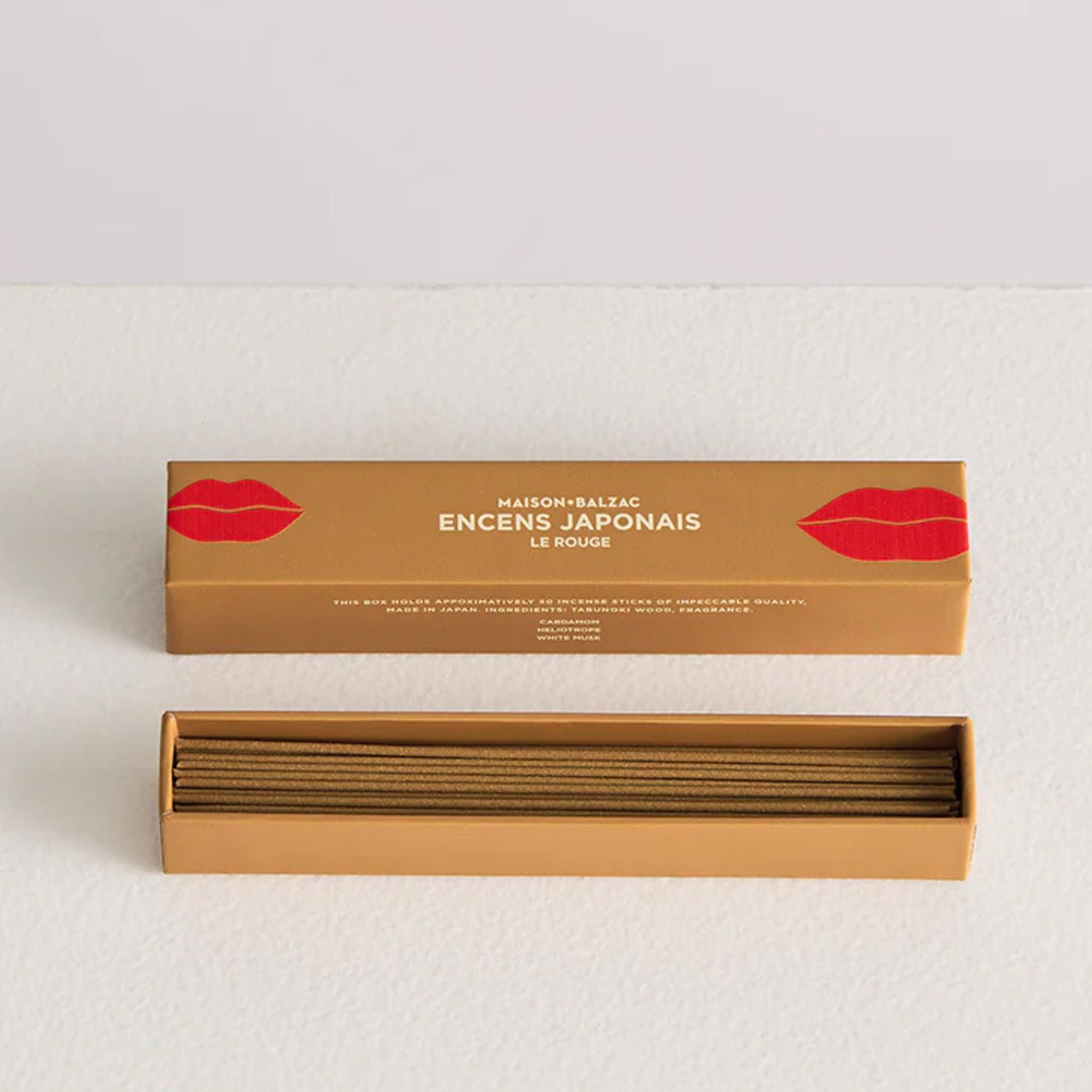 Premium MAISON BALZAC Japanese Incense Sticks - Le Rouge Scent (Set of 50) for Meditation, Yoga & Home Fragrance | Aromatic Relaxation & Stress Relief