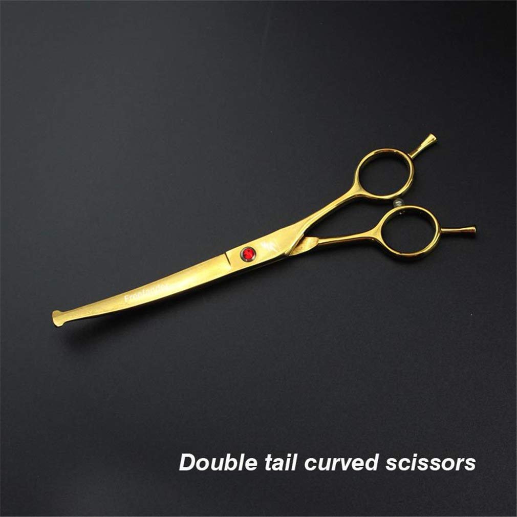 Premium Stainless Steel Pet Grooming Scissors Set - Professional Round Tip Dog & Cat Grooming Shears with Thinning Scissors for Safe Hair Trimming | Perfect for Home Pet Care & Professional Grooming Salons