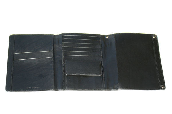 Premium Genuine Leather Travel Wallet for Men & Women - RFID Blocking, Multiple Card Slots & Passport Holder - Ideal for International Trips & Air Travel (Black)