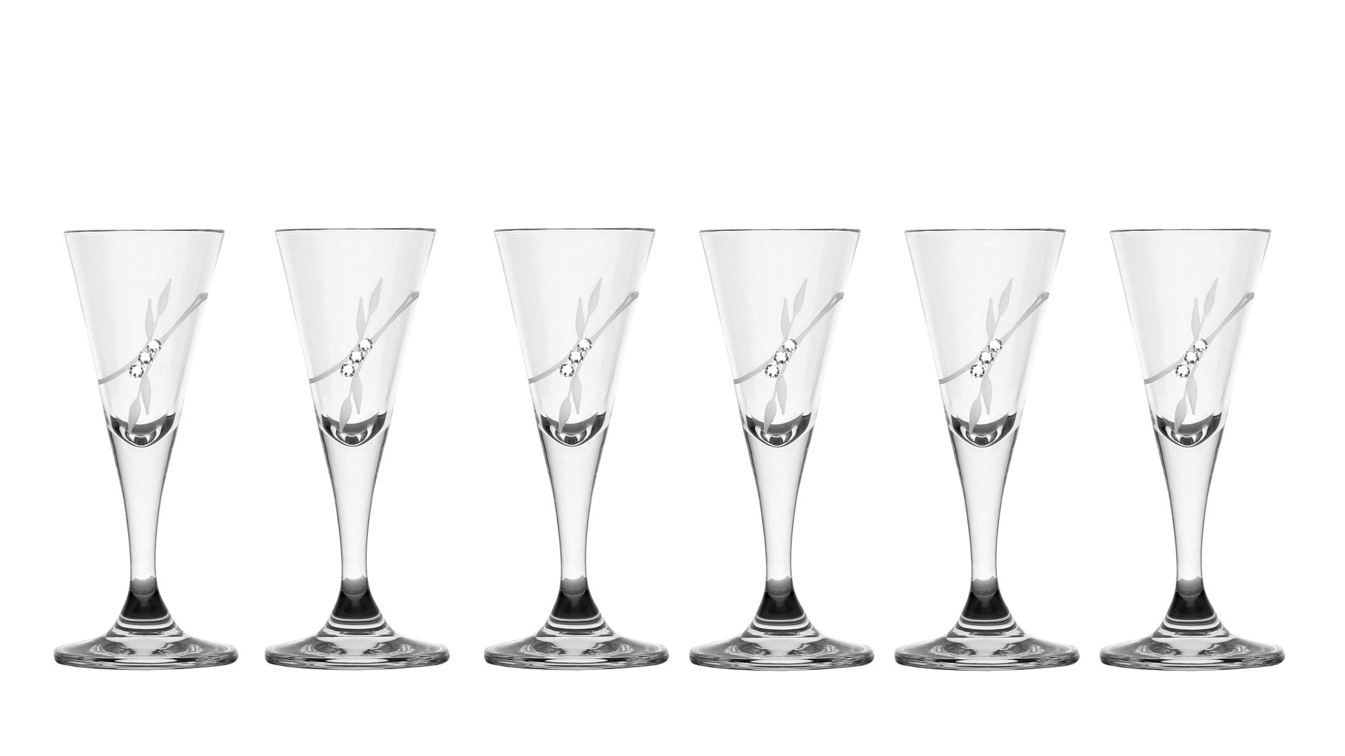 25ml 6-Piece Footed Shot Glass Set - Perfect for Cocktails, Parties, and Home Bar Decor
