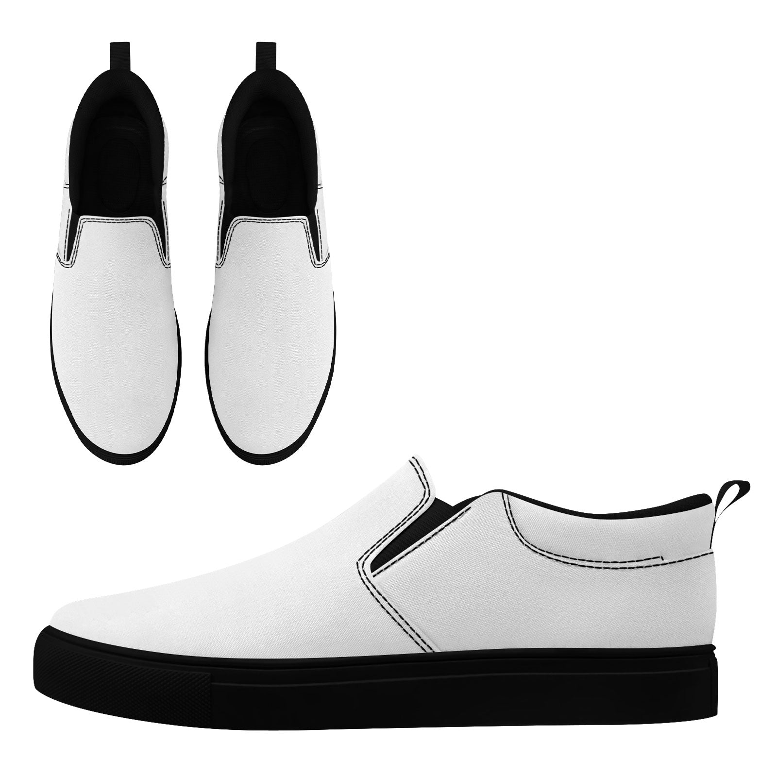 Custom Personalized Slip-On Canvas Sneakers - Handmade FN071 E028030 - Perfect for Casual Wear, Street Fashion & Gift Giving