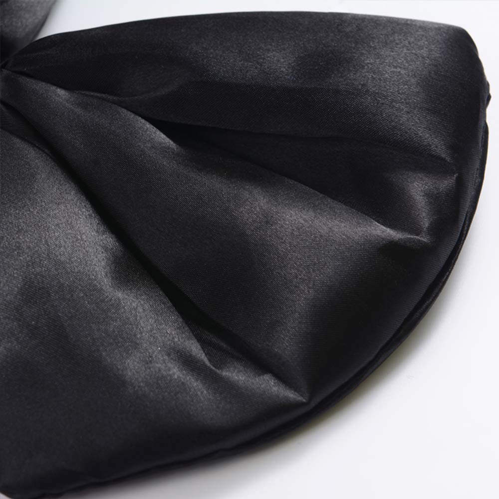 Big Bow Headband for Women - Elegant Hair Accessory with Large Bowknot for Parties, Christmas, Halloween & Cosplay - Handmade Hairband in Black (1 Pack) - Perfect for Holiday Events, Weddings & Costume Outfits