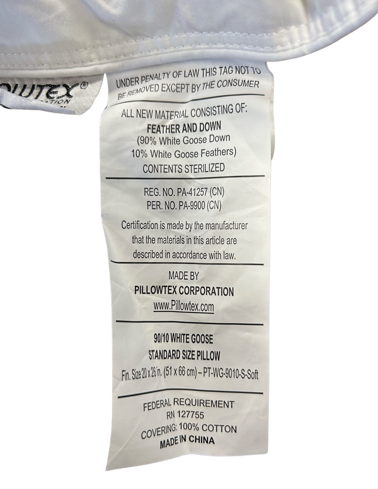 Premium Pillowtex White Goose Down Pillow - Ultra Soft & Supportive for Neck Pain Relief - Perfect for Side Sleepers & Luxury Bedding