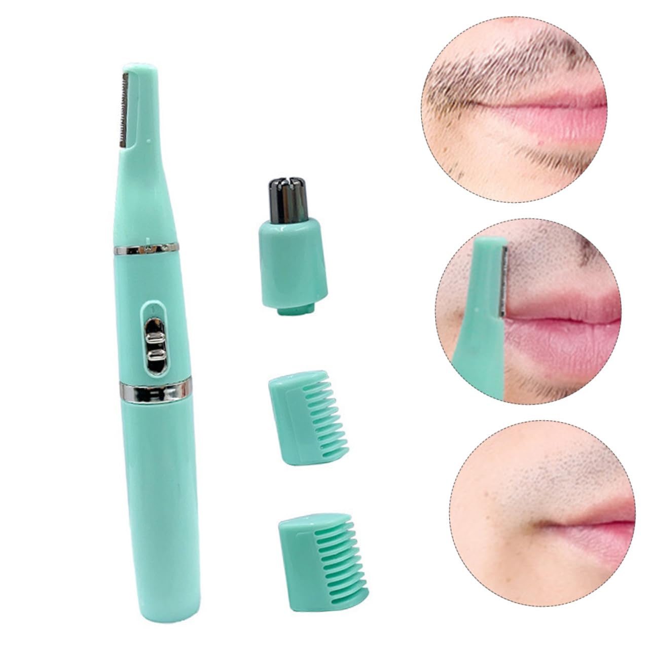 Minkissy Electric Eyebrow & Nose Hair Trimmer for Men - Portable Facial Hair Remover, Body Grooming Shaver with ABS Material - Perfect for Travel, Home & Office Use