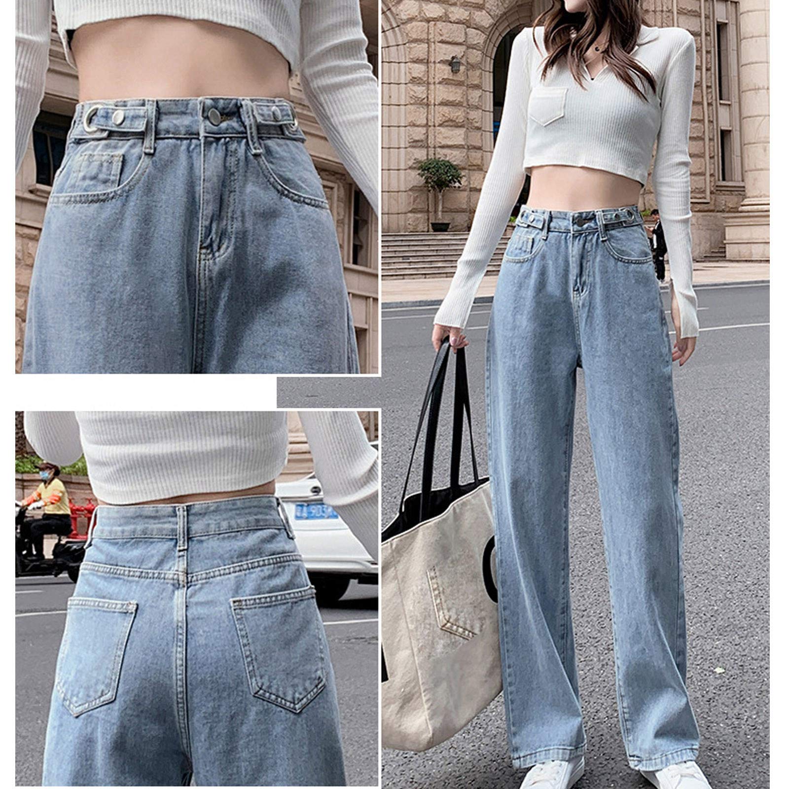 SMIDOW Women's High Waisted Straight Leg Bootcut Jeans - Casual & Dressy Denim Pants with Regular Fit | Perfect for Work, Date Night & Everyday Wear