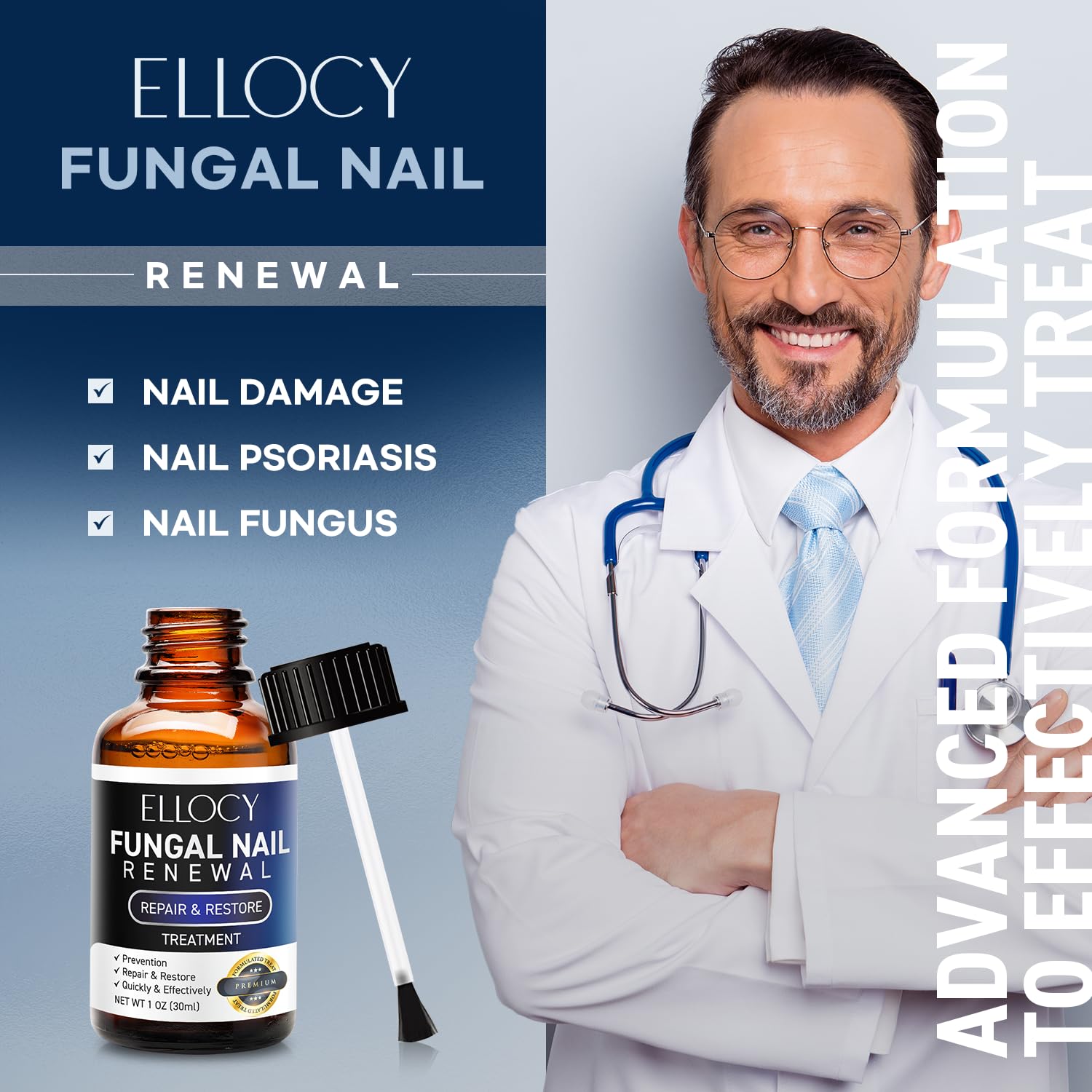 Extra Strength Toenail Fungus Treatment - Repair Damaged Nails & Fight Fungal Infections | Nail Repair Liquid 30ml | Ideal for Athletes, Swimmers & Active Lifestyles