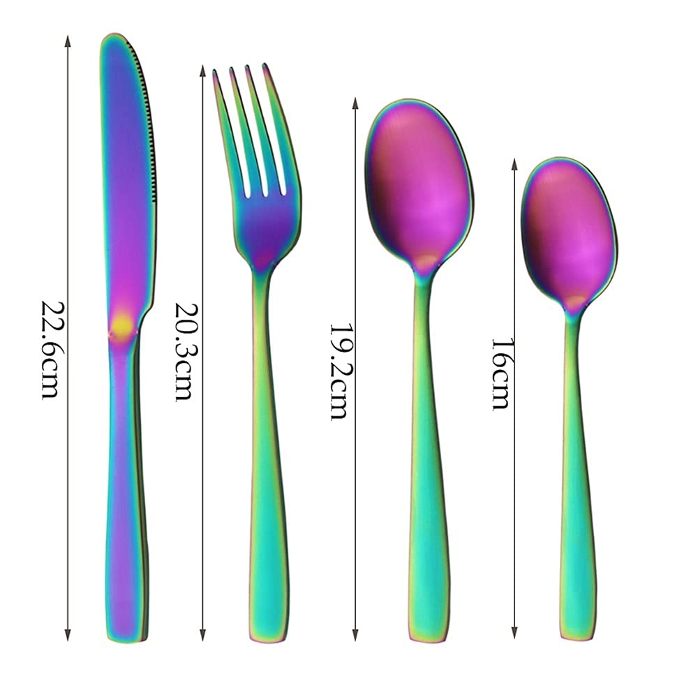 24-Piece Stainless Steel Silverware Set - Dinner Knives, Spoons, Forks & Dessert Forks - Elegant Rose Gold Cutlery for Formal Dining, Wedding Gifts & Home Kitchen Tableware