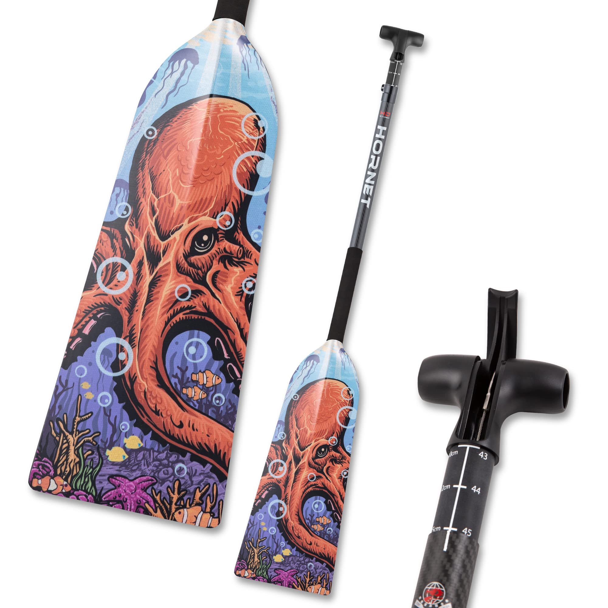 **Hornet Watersports Carbon Fiber Dragon Boat Paddle - Adjustable & IDBF Approved - Kraken Series - Perfect for Racing, Training & Team Events**